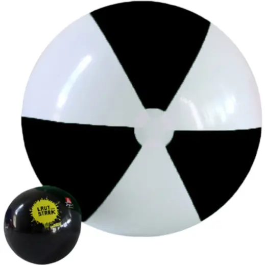 1.5m Two-Tone Beach Ball Black-White